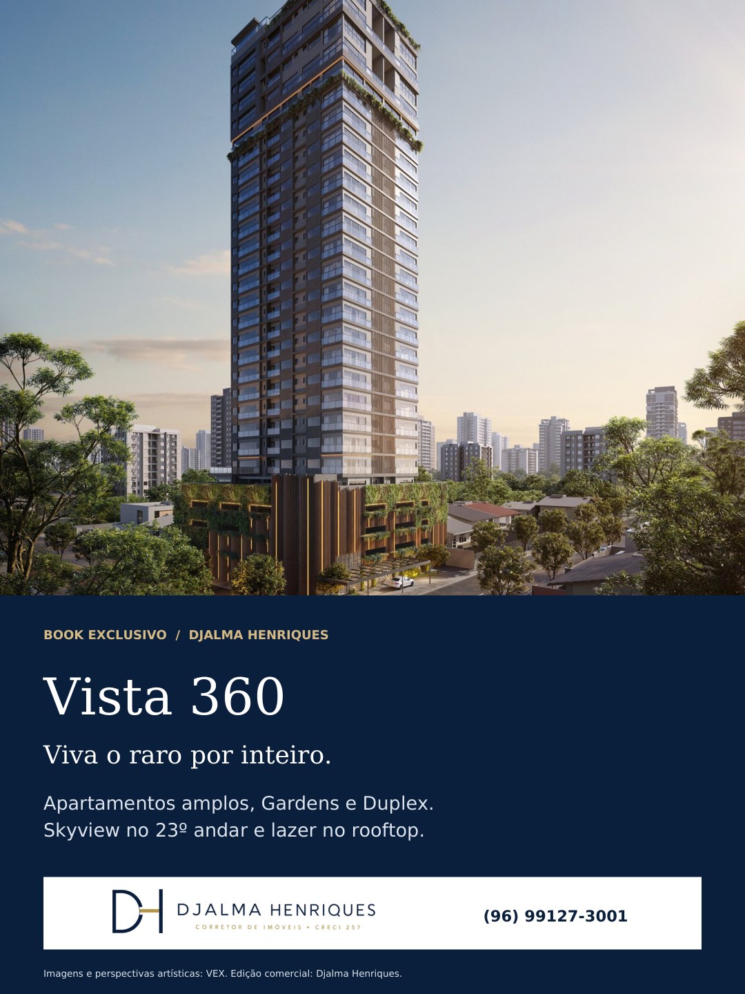 Apresentação Vista 360 — perspectiva ilustrativa